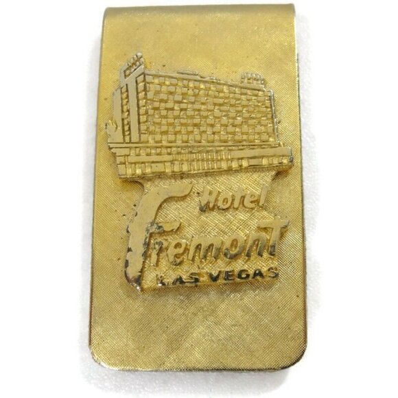 Vintage Hotel Fremont Las Vegas Money Clip Men Wallet ID Credit Card Holder - Picture 3 of 8